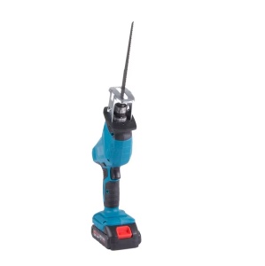 Mini fierastrau alternativ fara fir, 250W, 3000 rpm, 2 x Acumulator 3Ah, 4 Panze 15-20 cm, cu valiza, 33x18x11.5 cm, Albastru - Img 7