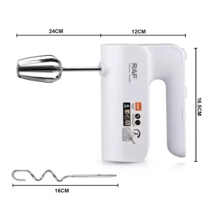 Mixer electric de mana, Putere 800W, 5 viteze si 2 accesorii pentru batut si framantat - Img 5