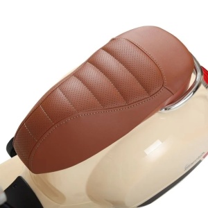 Motocicleta electrica pentru copii Model Vespa 6V, 3-6 ani, 30 kg, Piele si Faruri Led, bej - Img 3