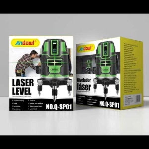 Nivela cu bula laser 2 linii +, 360 grade, fara fir, cu acumulator, verde cu negru - Img 7