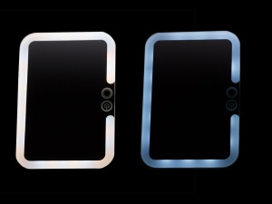 Oglinda cosmetica iluminata LED pentru machiaj cu carcasa tip suport vertical - Img 4