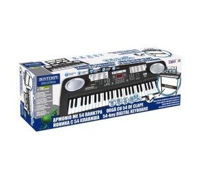 Orga Electronică cu 54 de Clape, Funcții Avansate, Sistem Stereo, 74x16x26 cm, negru - Img 2