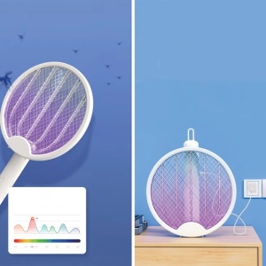 Paleta electrica 2 in 1 anti-tantari si functie de lampa LED - Img 2