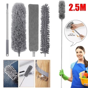 Pamatuf telescopic cu microfibra, 3 Capete Interschimbabile, Extensibil 250 cm - Img 2