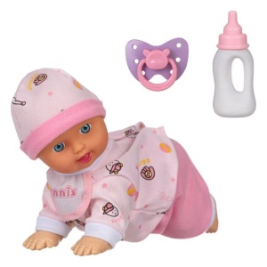 Papusa bebelus care merge de-a busilea cu biberon si suzeta, Varsta 10+ luni