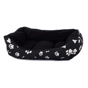 Patut pentru animale de companie, material textil moale, Dimensiune 62x48x15, negru - Img 3