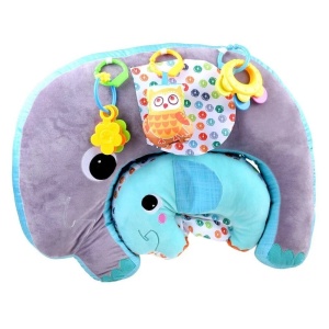 Perna cu activitati pentru bebelusi 0+ luni, 5 in 1, cu jucarii detasabile, in forma de delfin, din plus, Multicolor - Img 3
