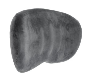 Perna din spuma cu memorie pentru suport lombar cu suprafata catifelata, Dimensiune 40x27x6 cm, Gri