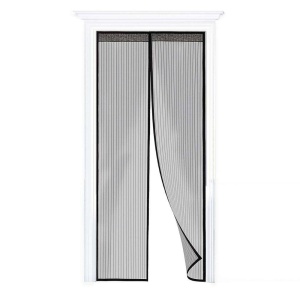 Plasa anti-insecte magnetica pentru usa 210X100 cm, Inchidere automata, Montaj usor, Negru