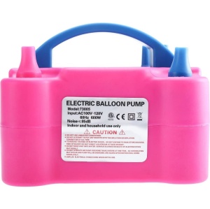 Pompa electrica dubla pentru umflat baloane cu aer, Putere 600W, Roz - Img 7
