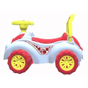 Premergator pentru copii 1 an+, Ride-on, masinuta vesela, cu claxon, floricele, multicolor - Img 2
