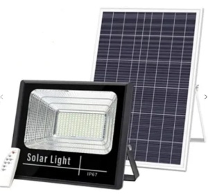 Proiector cu panou solar, Putere 400W, Telecomanda