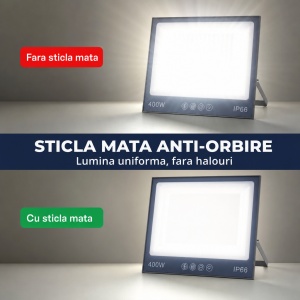 Proiector LED 400W, Iluminat Puternic 40000lm, Pentru exterior sau interior, Protectie IP66 - Img 7