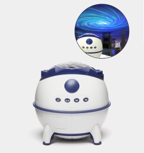 Proiector LED Starry Sky Nightlight cu difuzor Bluetooth, Alb - Img 7