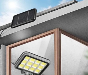 Proiector solar 288LED, 50W, senzor de miscare, HS-8022 telecomanda, 3 moduri de iluminare - Img 4