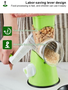 Razatoare de masa 3 in 1, manuala, pentru fructe si legume - Img 4