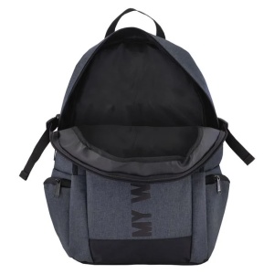 Rucsac sport, mesaj „My way outdoor”, 32x15x44cm, negru-gri - Img 4