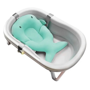 Saltea perna pentru baie, din bumbac, model delfin - Img 1