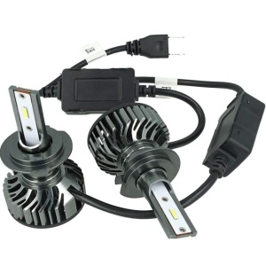 Set 2 becuri auto LED H7, 100W, COB, lumina alba-rece, 12000 lumeni, 12V - Img 3