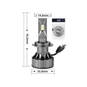 Set 2 becuri LED H7 model V20, putere 120W, Canbus, 12000Lm, 6000K, IP67 - Img 8
