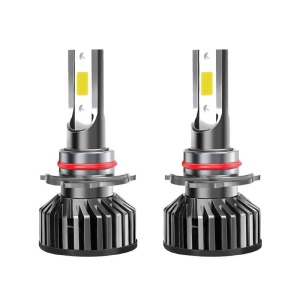 Set 2 becuri LED HB4 - 9006, 100W, COB, 12000LM, 6000K, lumina alb-rece