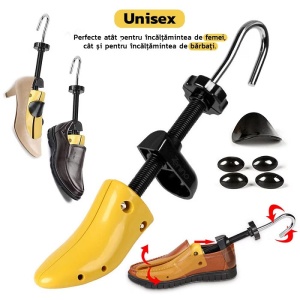Set 2 Sanuri Pentru Largit si Alungit Pantofi, Welora®, Universal/Pentru Toate Tipurile de Pantofi, Unisex, Calitate Premium, Material Plastic + Cupru Metalic, Marimea 43-46 - Img 6