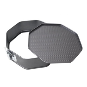 Set 3 tavi octagonale pentru copt, cu fund detasabil, din otel carbon - Img 2