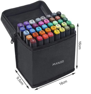 Set 40 markere cu capat dublu - Carioci profesionale multicolore - Img 5