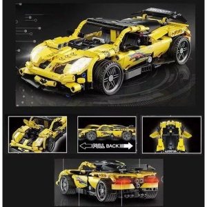 Set constructie Auto, pachet ansamblare masina cu peste 500 piese micro, copii 6 ani+ - Img 12