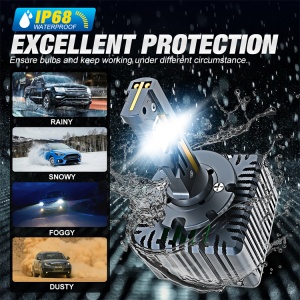 Set cu 2 becuri auto LED tip D1S, Putere 70W, 10000LM, 6500K - Img 5
