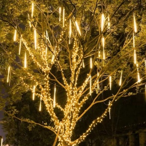Set cu 3 Instalatii Luminoase Craciun cu 8 Meteori, 4m Lungime Instalatie, 50 cm Lungime Meteor, Lumina Alba Calda/Rece, Albastra sau Multicolora - Img 13