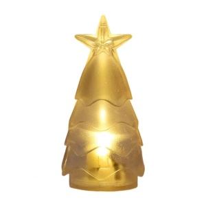 Set cu 6 Lumanari LED Decorative in forma de Bradut de Craciun, Lungime 9cm, Lumina Alba/Galbena - Img 3