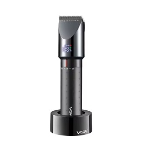 Set cu aparat de tuns fara fir, VGR V-698, 4 distantiere, afisaj LED, cu suport, incarcare USB, Negru - Img 3
