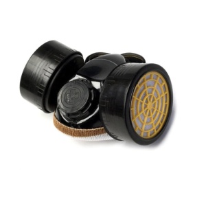 Set Ochelari si Masca de Protectie, cu 2 Filtre de Carbon Activ, Anti-Praf si Vapori Anti-Poluare, Negru - Img 6