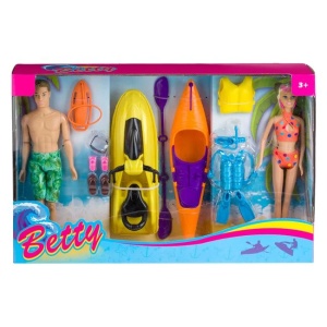 Set papusi manechin cu Jetski, canoe si accesorii incluse - Img 2