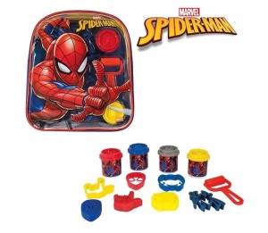 Set Plastilină Spiderman, cu 4 Recipiente si 5 Accesorii