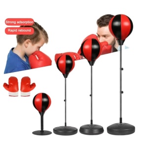 Set sac de box cu manusi pentru copii 4 ani+, Inaltime reglabila 67-102 cm - Img 7