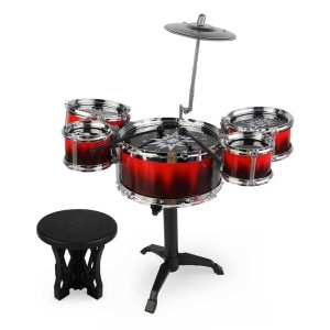 Set Tobe pentru Copii, 6 Piese cu Scaun și Bete, Instrument Muzical Interactiv - Img 1
