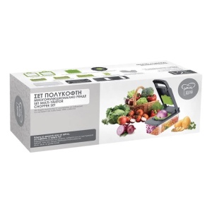 Set tocator legume si fructe, cu recipient si 12 accesorii, dimensiuni 33x12x12cm, verde-gri - Img 6
