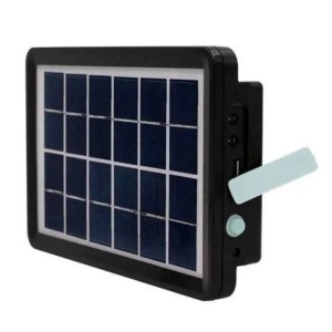 Sistem de iluminare LED cu 2 proiectoare si panou solar, Putere 6V 3W 1200LM, Acumulator 3600mAh - Img 4
