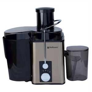 Storcator de fructe si legume, Hoffmans, 800W, recipient de 600ml, 2 viteze + funcție Pulse, negru-auriu - Img 5