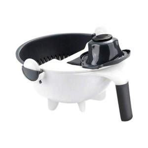 Strecuratoare si feliator de legume sau fructe manual cu castron inclus, accesorii diverse - Img 7