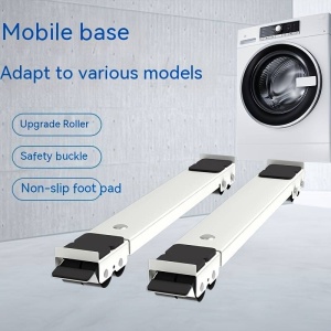 Suport mobil extensibil, metalic, cu roti si baza telescopica pentru mutarea mobilei si a aparatelor mari, incarcare maxima de 300 kg, alb - Img 8