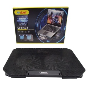 Suport pentru laptop 13" cu 2 ventilatoare silentioase, reglare in inaltime pentru mai mult confort - Img 4