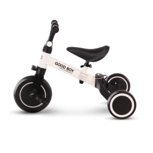 Tricicleta transformabila in bicicleta de echilibru, roata fata de 9 inci, pentru copii 2-6 ani cu inaltime intre 80-130 cm, 3.5 kg greutate, rosu/galben/alb - Img 3