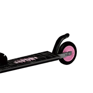 Trotineta din aluminiu, Greutate maxima 50kg, Culoare negru-roz - Img 3