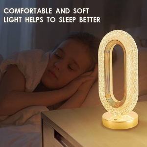 Veioza decorativa LED, control tactil, aurie, luminozitate ajustabila, putere 1W, reincarcabila - Img 4