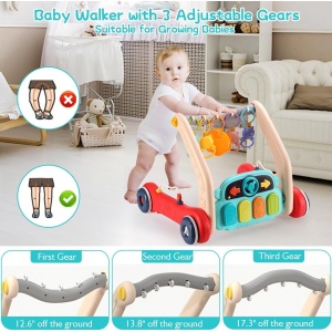 Antemergator 3 in 1, Salteluta si Centru de Activitati cu Lumini si Muzica, 4 Moduri de Joaca, Confortabil, Multicolor - Img 4