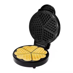 Aparat de facut vafe, 1000W, incalzire pe ambele parti, olaci antiaderente, 24x12x29cm, negru - Img 2
