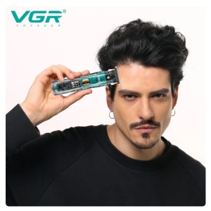 Aparat de tuns si trimmer profesional VGR V-961, fara fir, incarcare USB, cu carcasa transparenta - Img 5